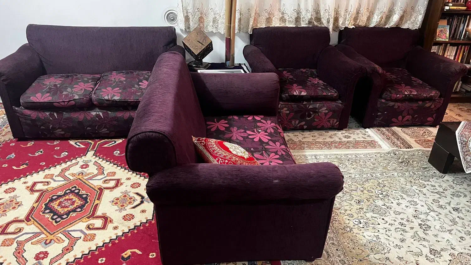 مبل 6 نفره مبلمان شش نفره راحتی|مبلمان خانگی و میز عسلی|کاشان, گبرها|دیوار