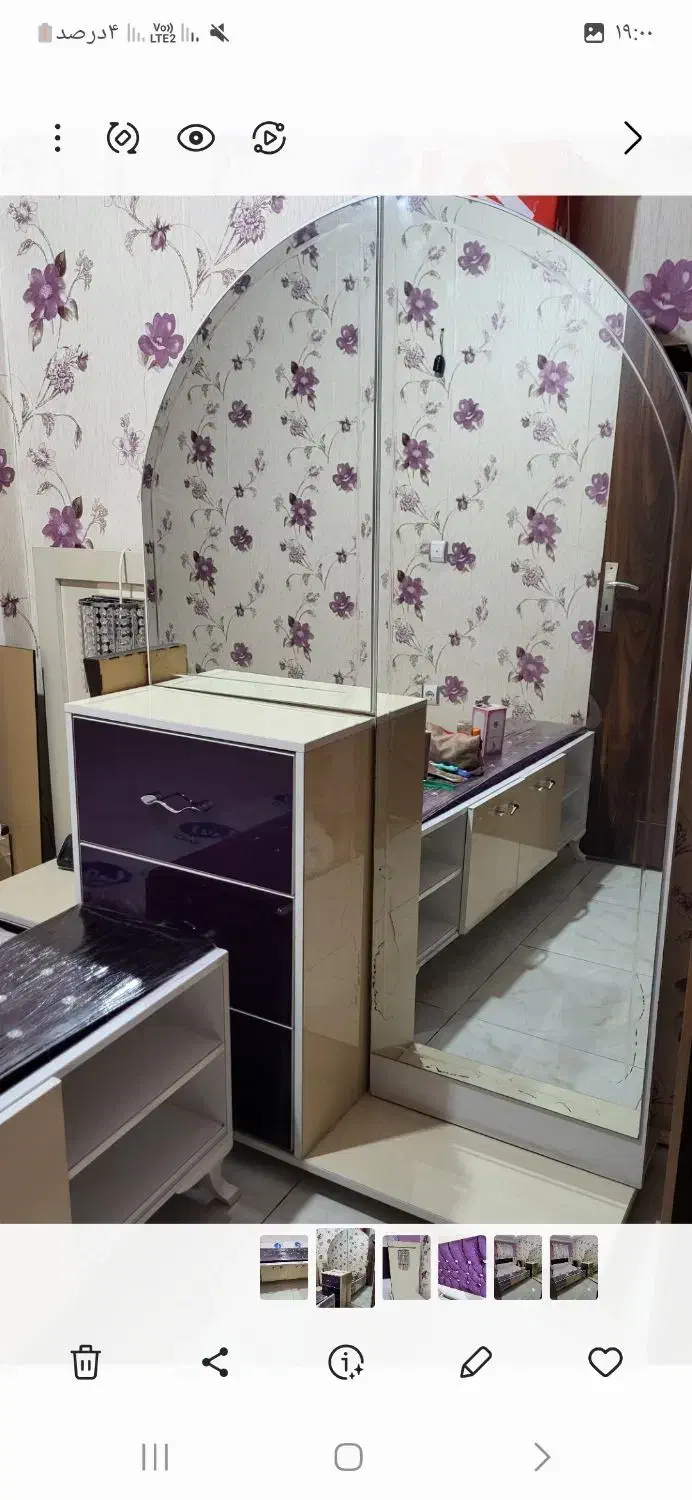 تخت خواب دونفره|تخت و سرویس خواب|املش, |دیوار