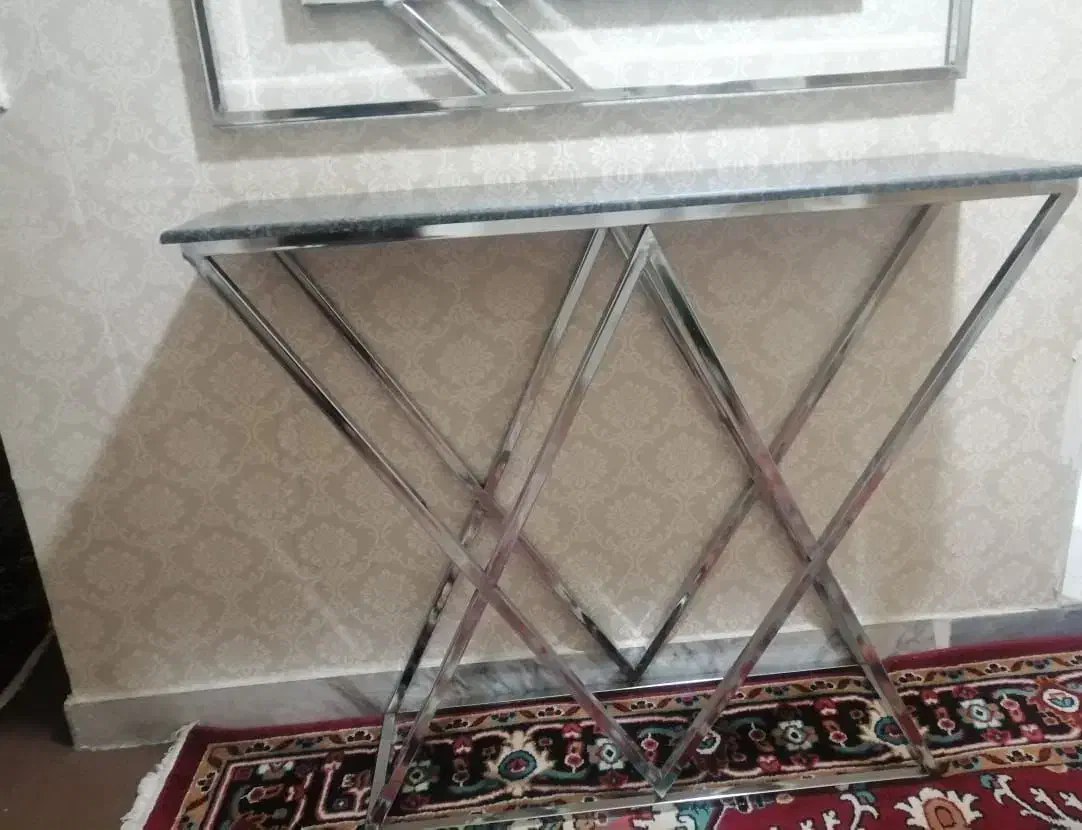 بوفه و اینه و کنسول. میز تی وی. میز سه تایی استیل|بوفه، ویترین، کنسول|تبریز, |دیوار