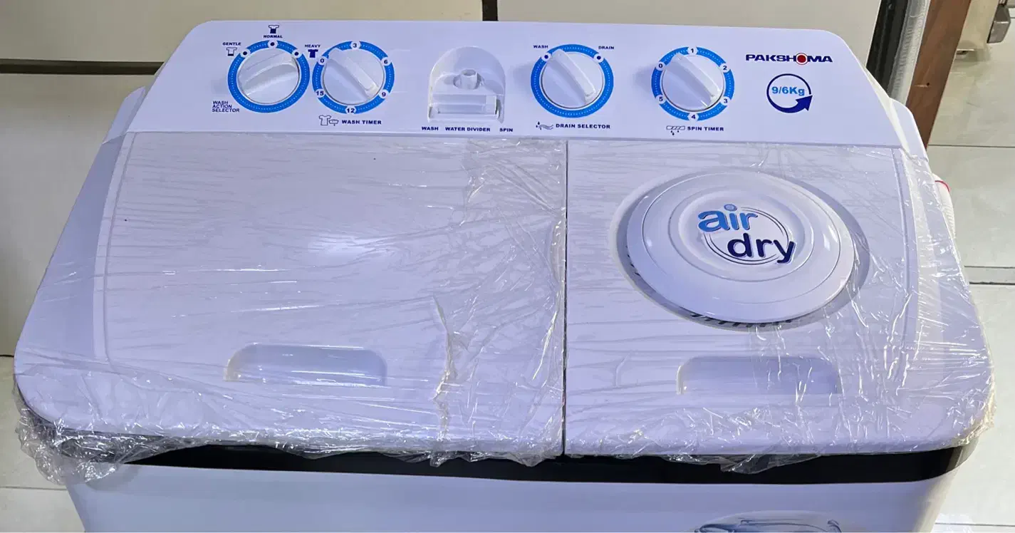 لباس شویی پاکشوما دو قلو نیمه اوتوماتیک ۹ کیلویی|ماشین لباسشویی و خشک‌کن لباس|کرج, برغان|دیوار