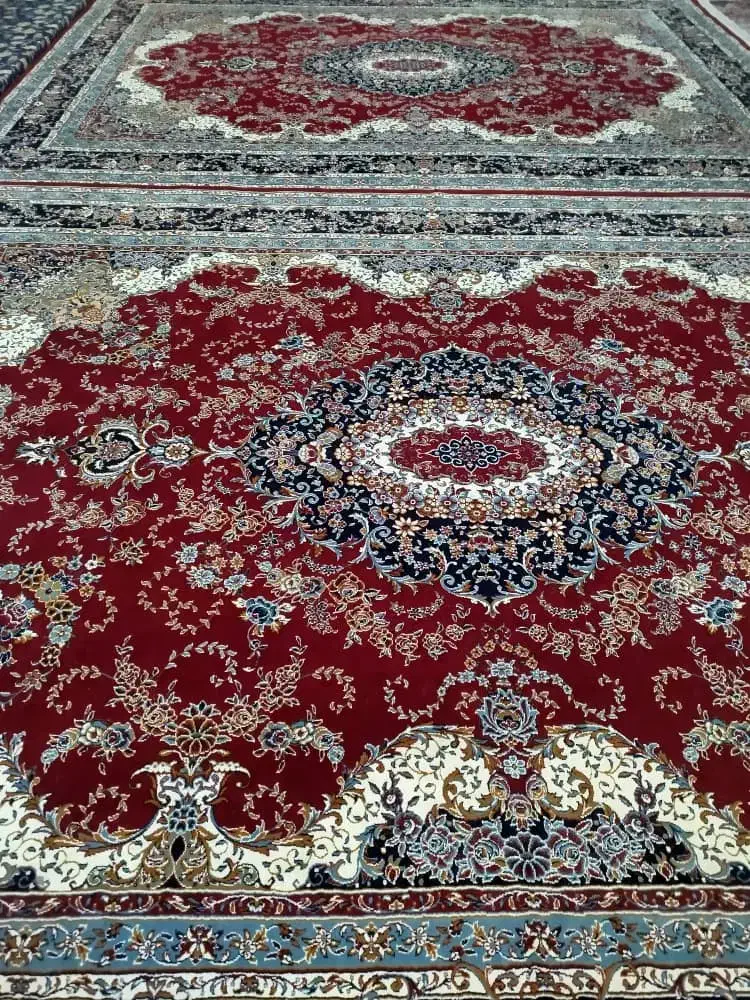 یک جفت فرش 12 متری 700 شانه در حد نو|فرش|حمیدیه, |دیوار