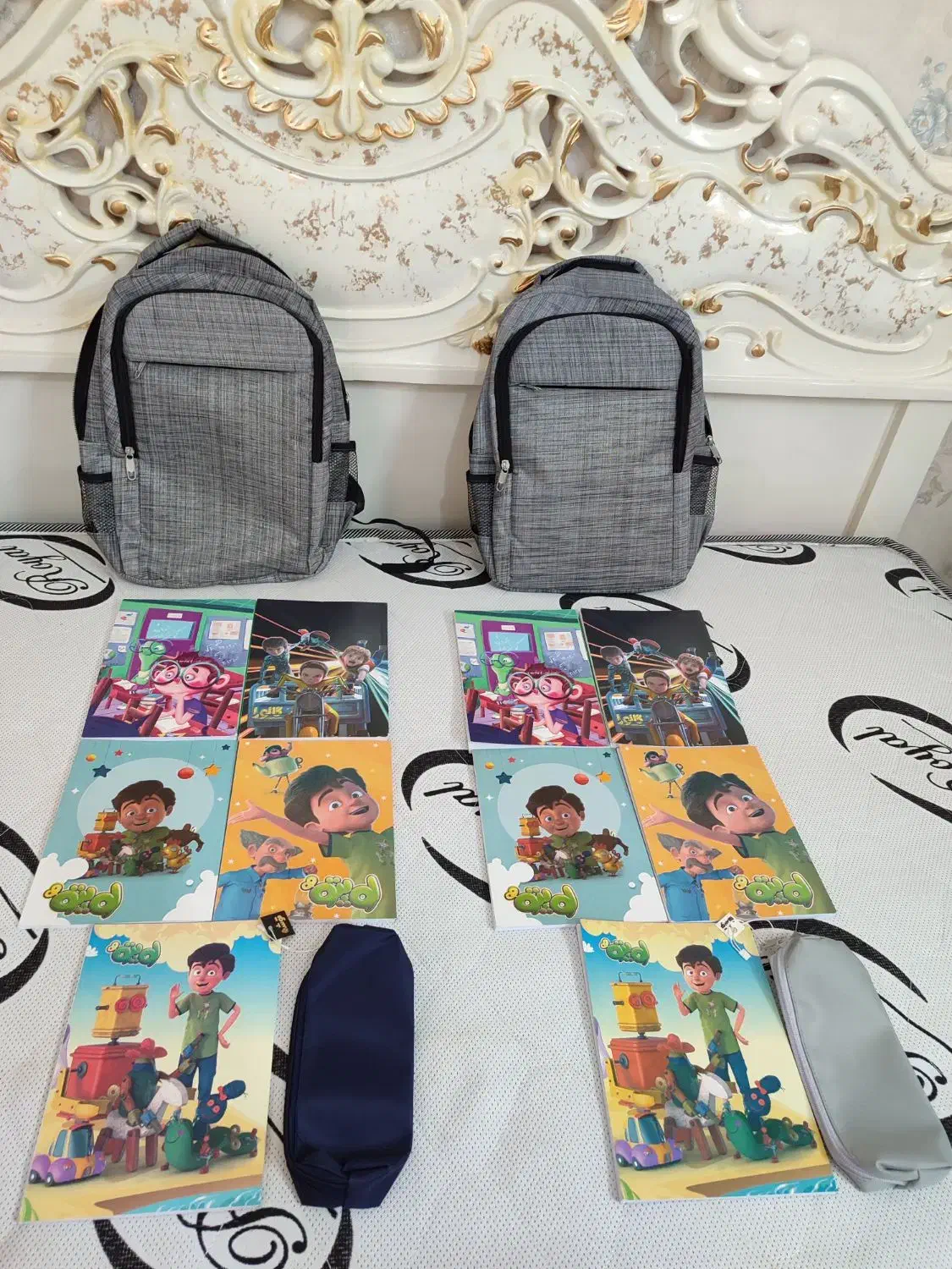 ۲ تا کوله یاکیف مدرسه با دفتر و جامدادی آک آک|کیف، کفش، کمربند|قم, بنیاد|دیوار