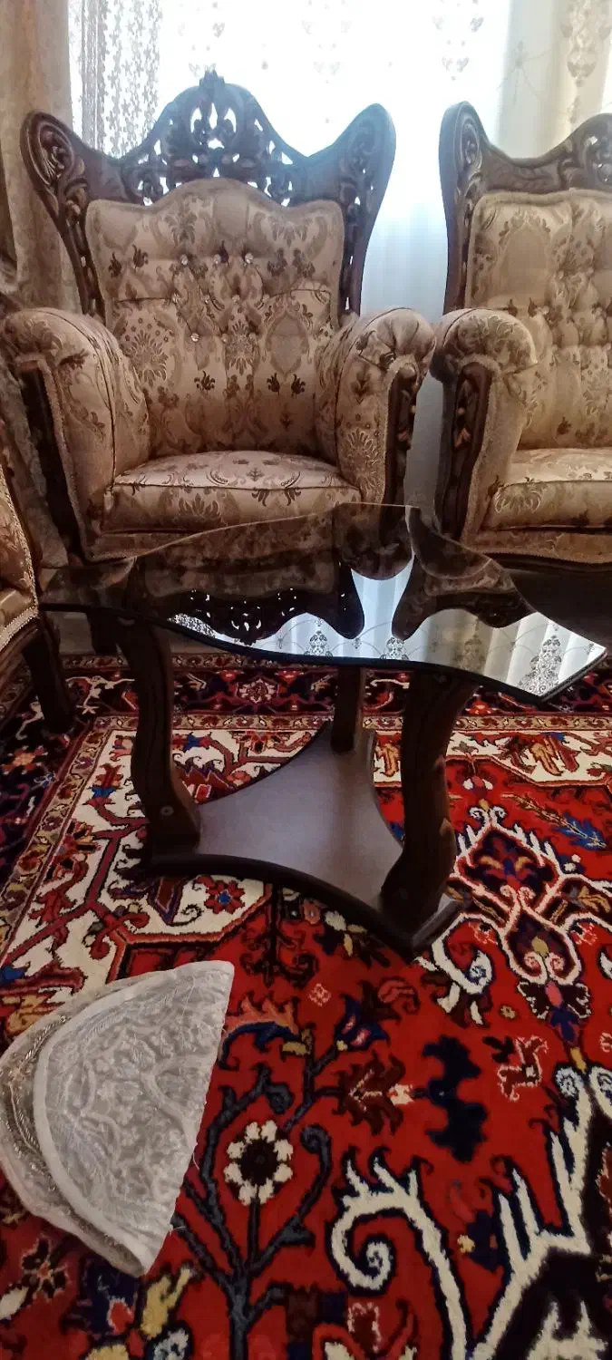 میز همراه بادوتا عسلی|مبلمان خانگی و میز عسلی|میانه, |دیوار