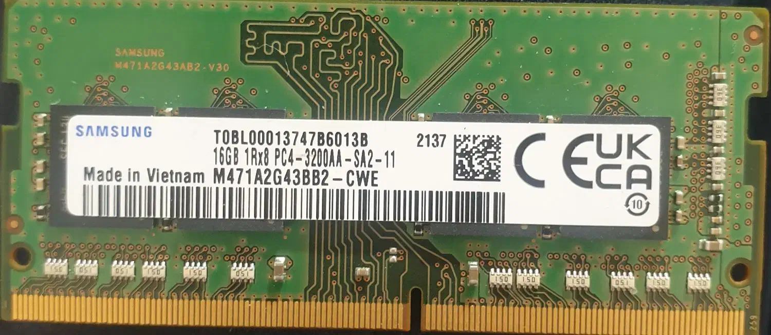 رم سامسونگ ۱۶گیگ اصلی|قطعات و لوازم جانبی رایانه|پرند, فاز ۵|دیوار