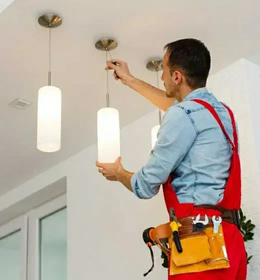 نصب لوستر پرده قفسه رگال آینه لامپ لاینر نورمخفی|خدمات پیشه و مهارت|ابهر, |دیوار