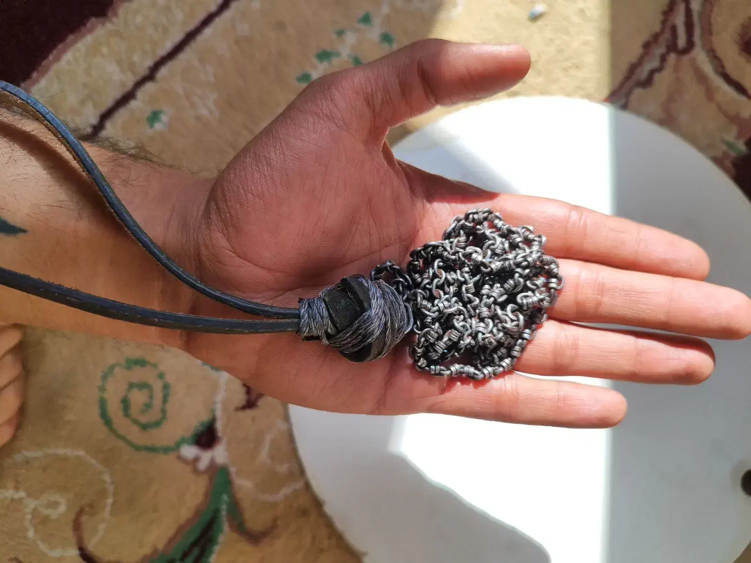 زنجیر اردکانی اصل قدیمی|کلکسیون اشیاء عتیقه|اردکان, |دیوار