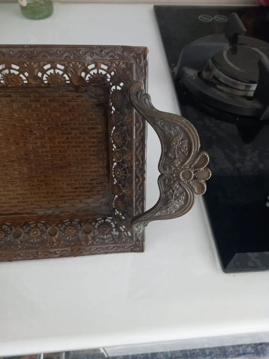 سینی عطیقه برنج|کلکسیون اشیاء عتیقه|حبیب آباد, |دیوار