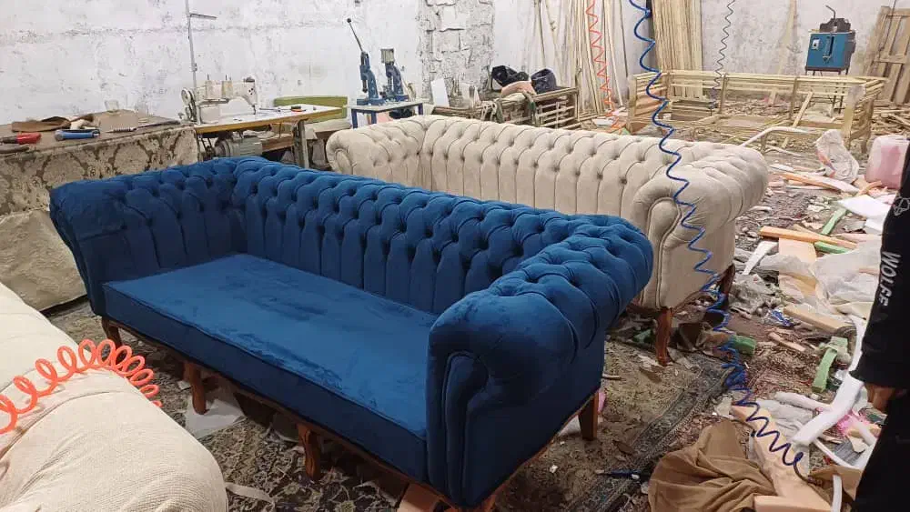 کاناپه چستر ۳نفره ۳۵تومن چوب راش|مبلمان خانگی و میز عسلی|چهاردانگه (تهران), |دیوار