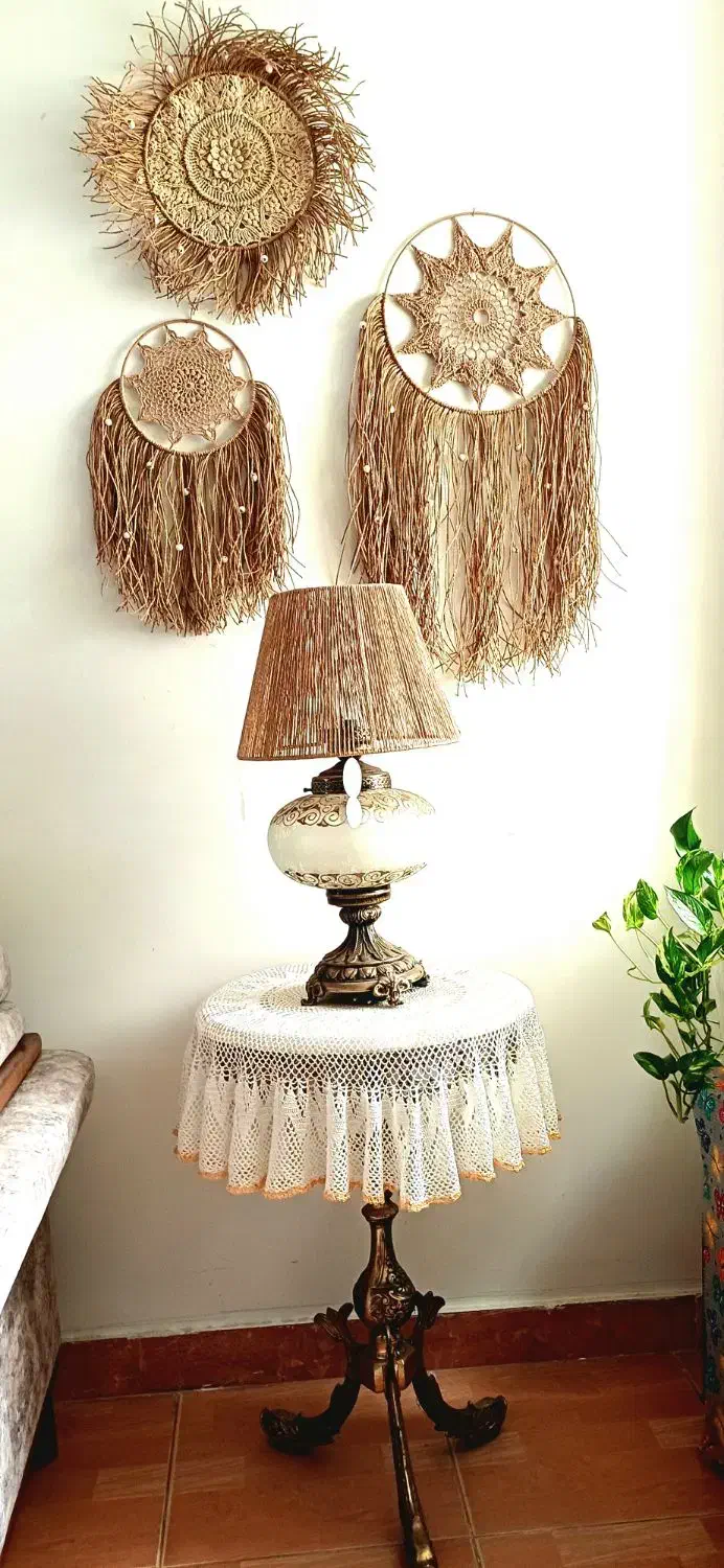 لوستر و اباژور رافیا عمده و تکی|لوستر و چراغ آویز|تهران, منیریه|دیوار