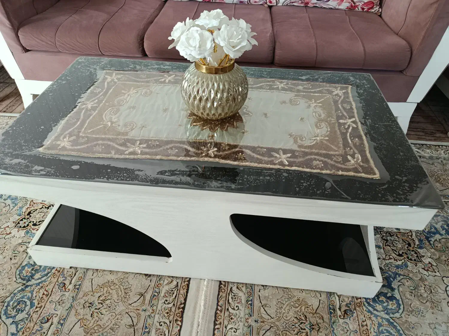 میز مبلی سفید|مبلمان خانگی و میز عسلی|اقبالیه, |دیوار