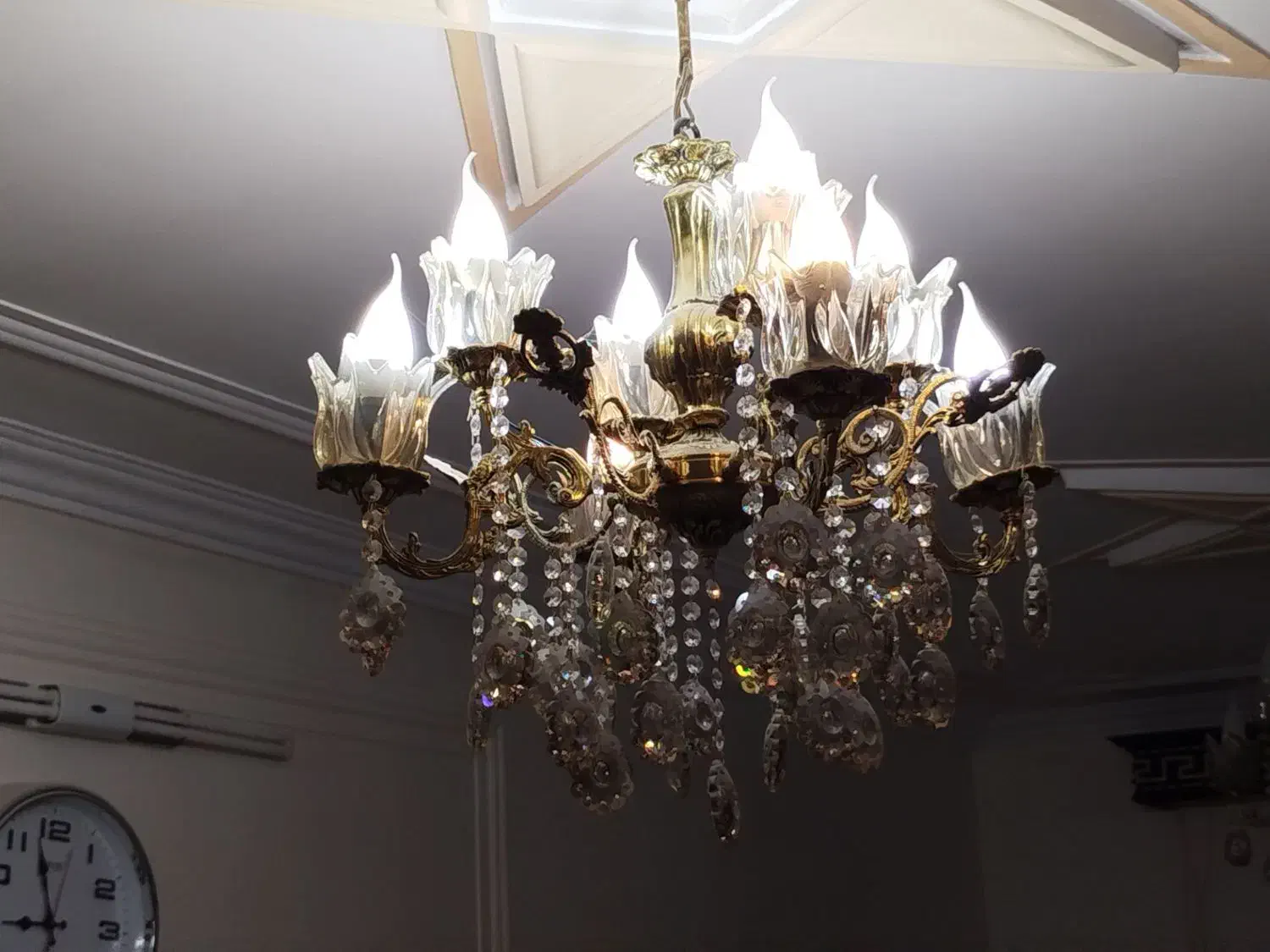 لوستر هشت شاخه|لوستر و چراغ آویز|همدان, |دیوار