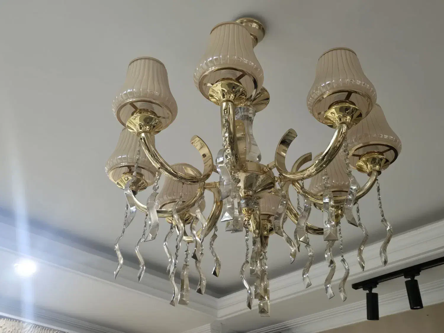 لوستر آب طلا و آباژور|لوستر و چراغ آویز|تهران, ارم|دیوار