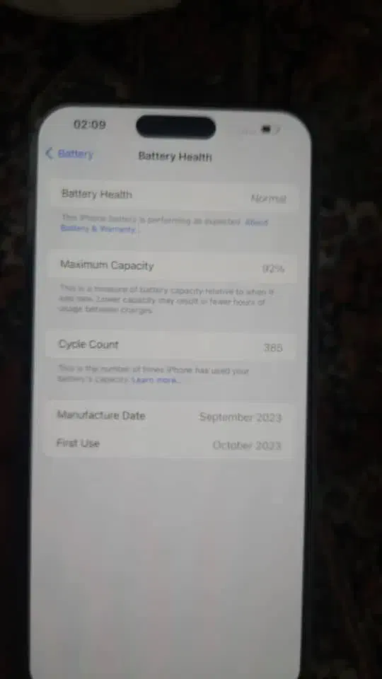 آیفون 15pro max رنگ نچرال در حد|موبایل|قرچک, باقرآباد|دیوار