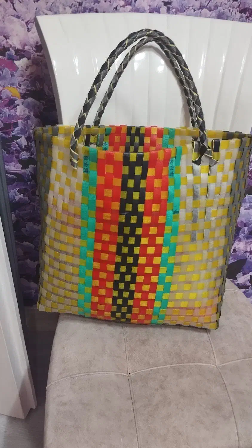 ساک حصیری|صنایع دستی و سایر لوازم تزئینی|رشت, چله خانه|دیوار