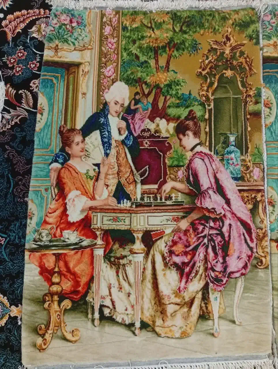 تابلو فرش دست بافت شطرنج باز فرانسوی|تابلو فرش|تهران, امیریه|دیوار