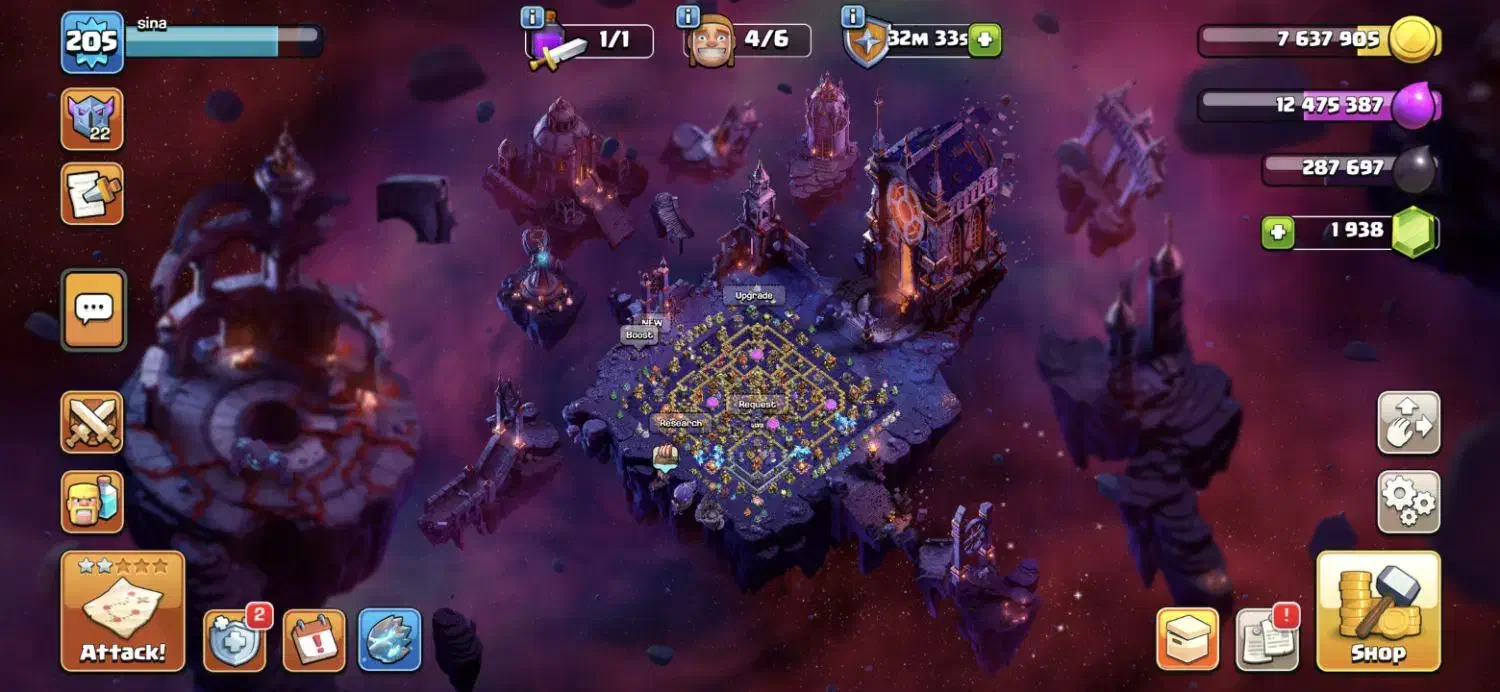 اکانت کلش تان هال ۱۶|کنسول، بازی ویدئویی و آنلاین|بیرجند, |دیوار