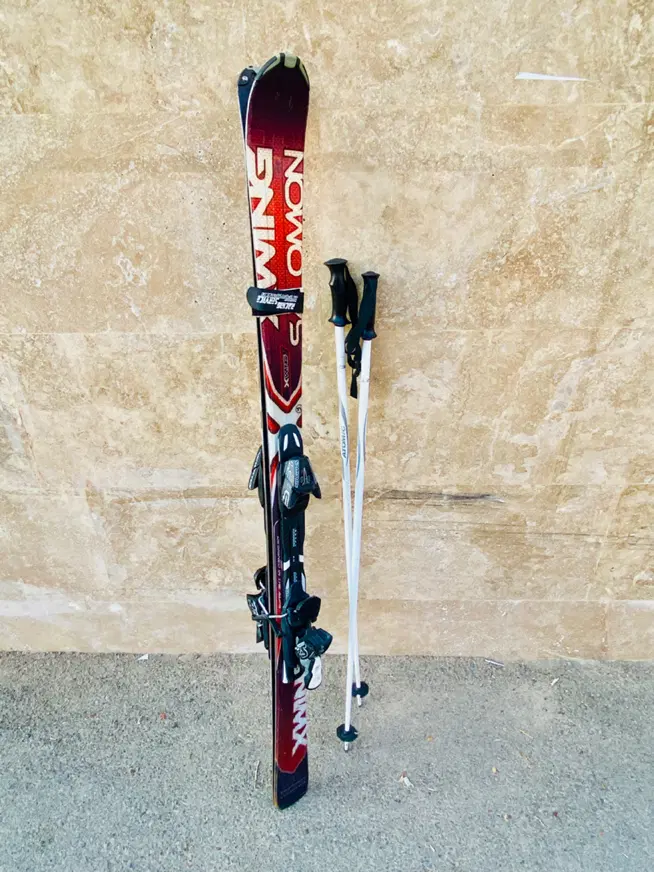 اسکی الپاین سالمون قد Salomon 158Cm +یک جفت باتوم|ورزشهای زمستانی|شیراز, قصرالدشت|دیوار