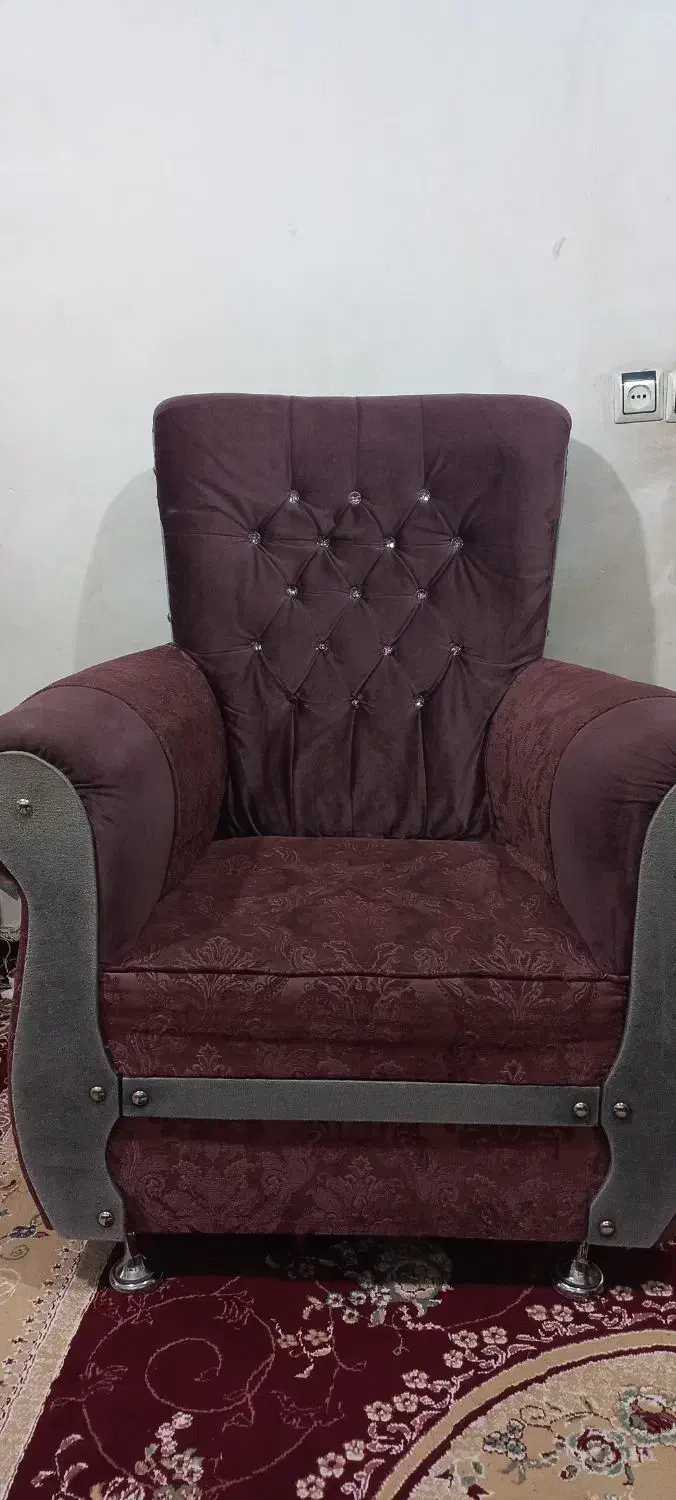 مبل هفت نفره بنفش پیازی|مبلمان خانگی و میز عسلی|ایواوغلی, |دیوار