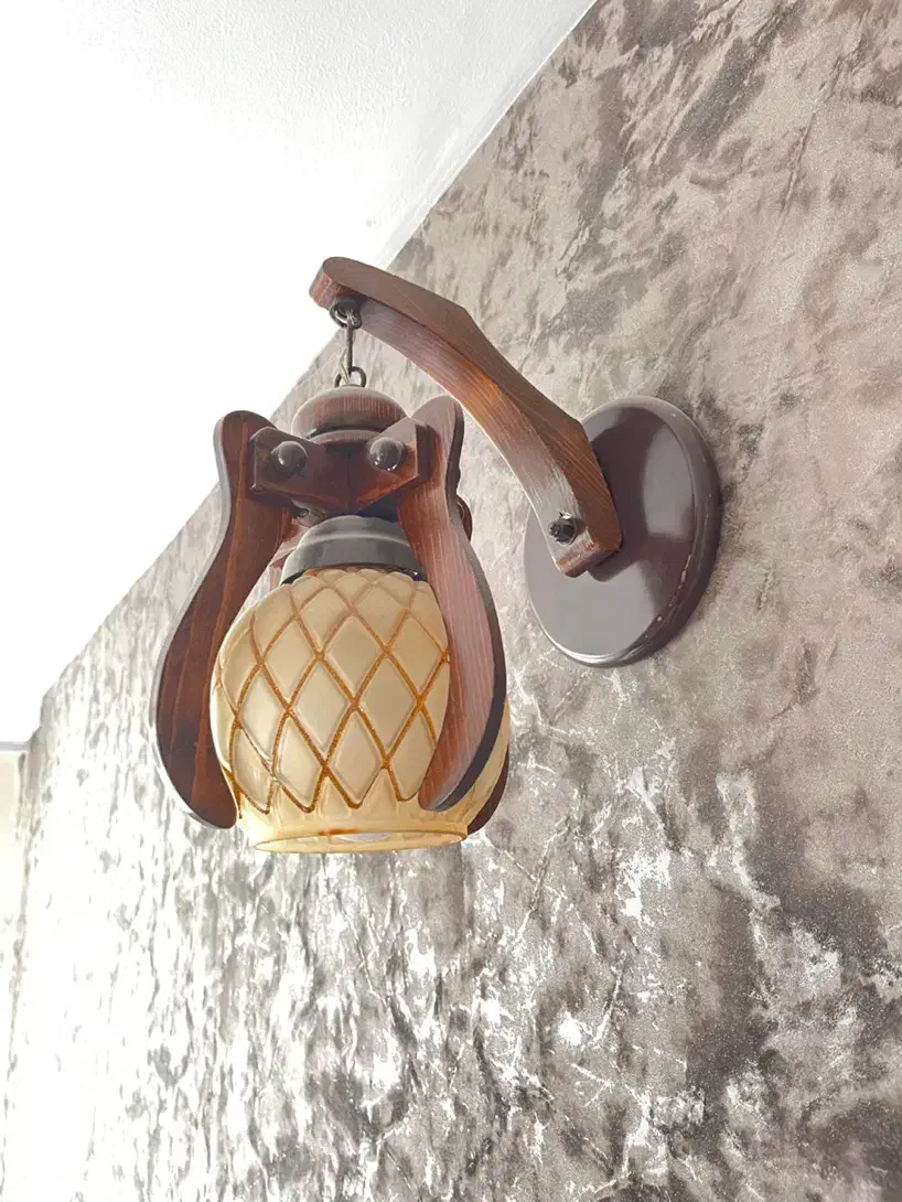 روشنایی دیواری مدل اناناسی تک شاخه|لوستر و چراغ آویز|کرج, عظیمیه|دیوار