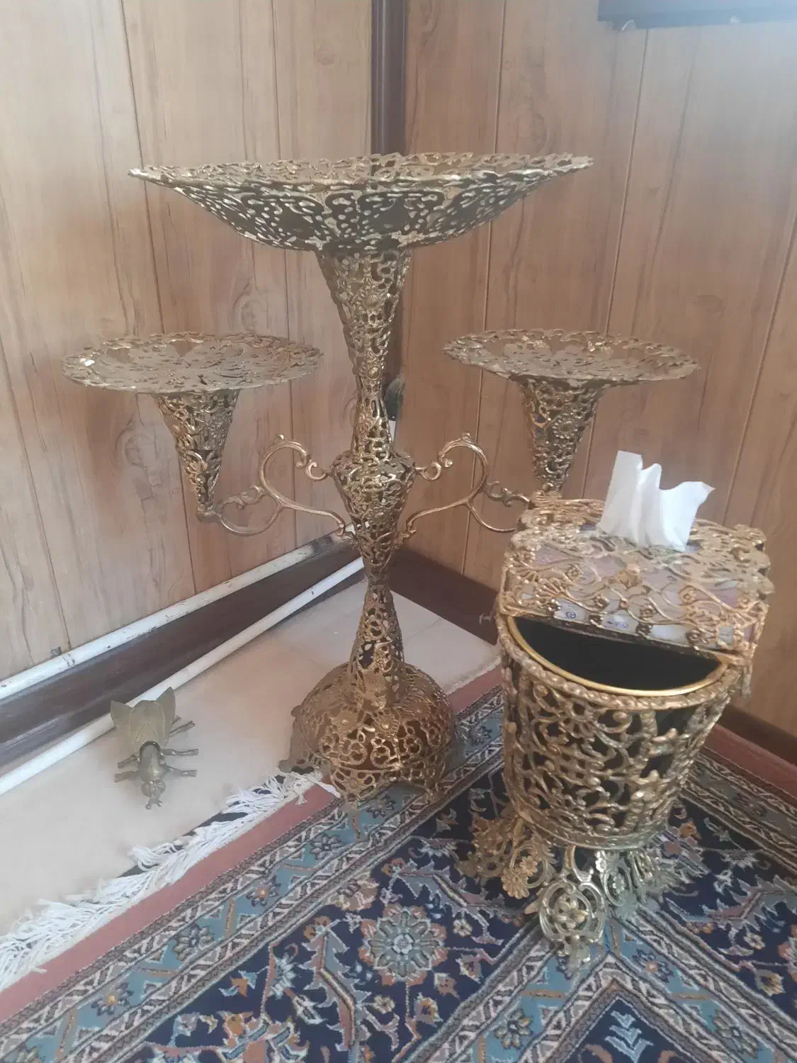 ظرف میوه با جا دستمالی وسطل آشغال|صنایع دستی و سایر لوازم تزئینی|اردکان, |دیوار