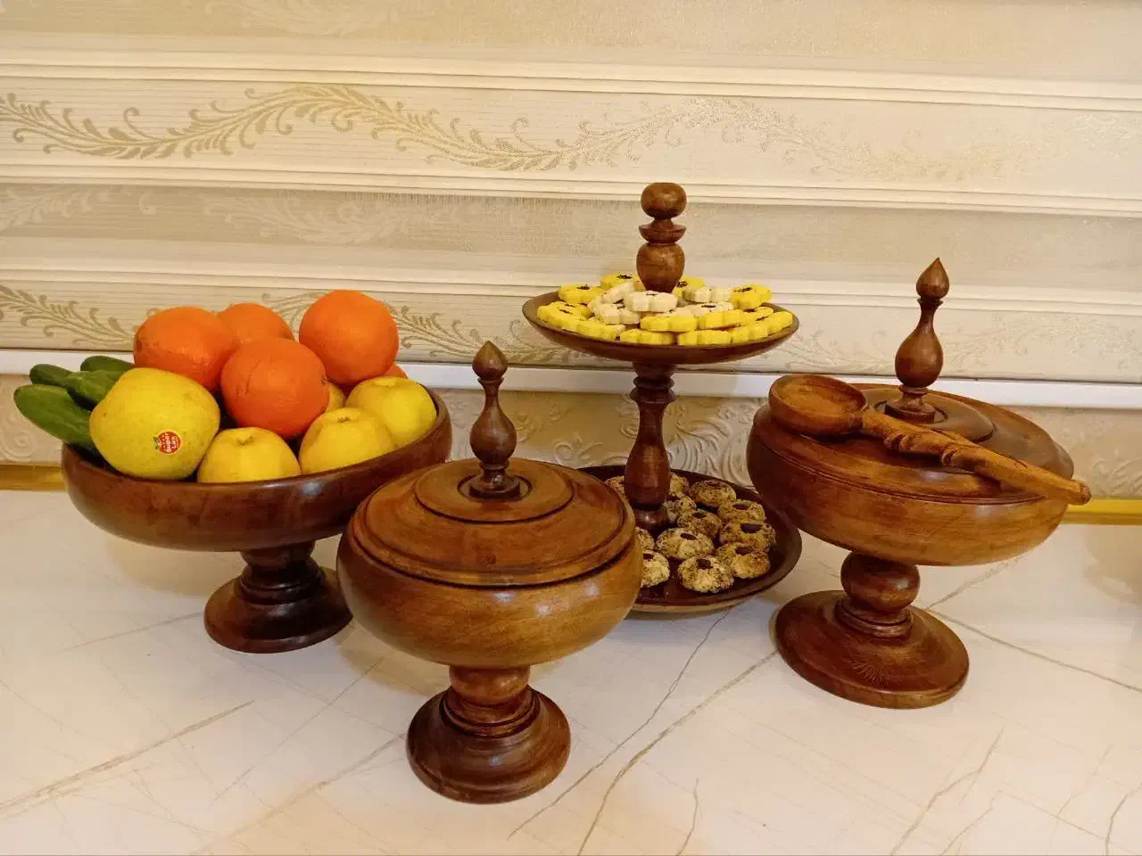 کارهای زیبای چوبی با قیمت مناسب|ظروف سرو و پذیرایی|مشهد, شهید آوینی|دیوار