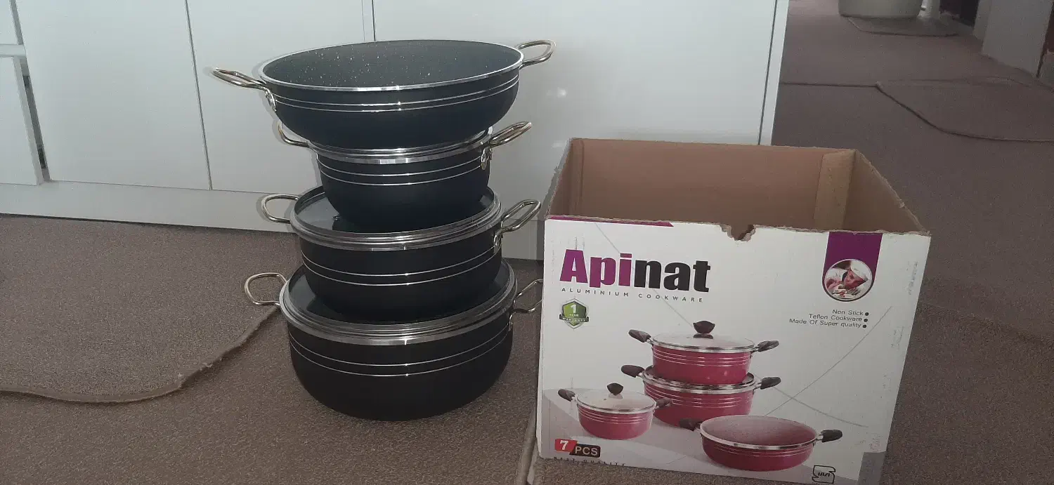 قابلمه ۷ پارچه گرانیتی نو|ظروف پختوپز|شهرکرد, |دیوار