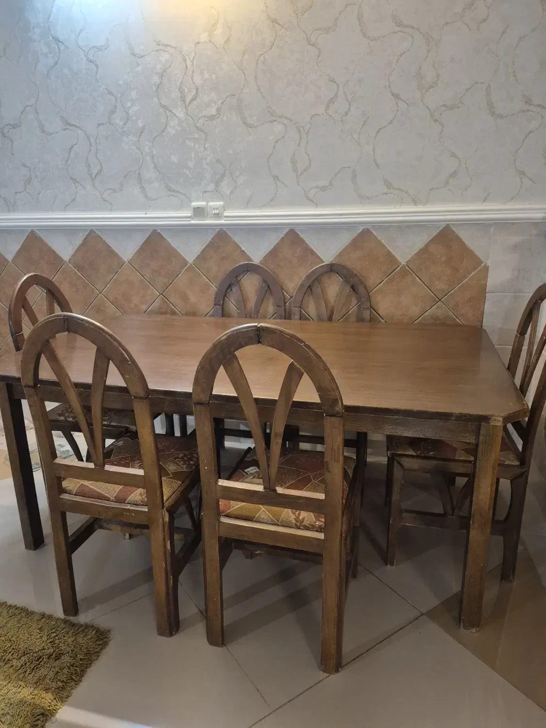 میز ناهارخوری چوب|میز و صندلی غذاخوری|صدرا-فارس, فاز ۱|دیوار