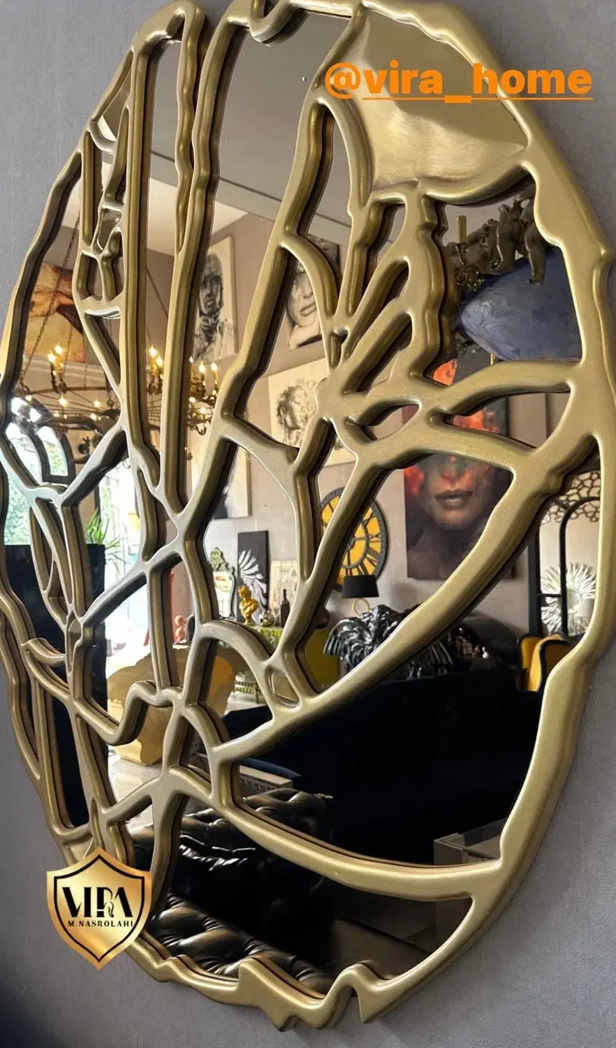 آینه با فریم چوبی|آینه|پردیس, شهرک صنعتی خرمدشت فاز ۷|دیوار