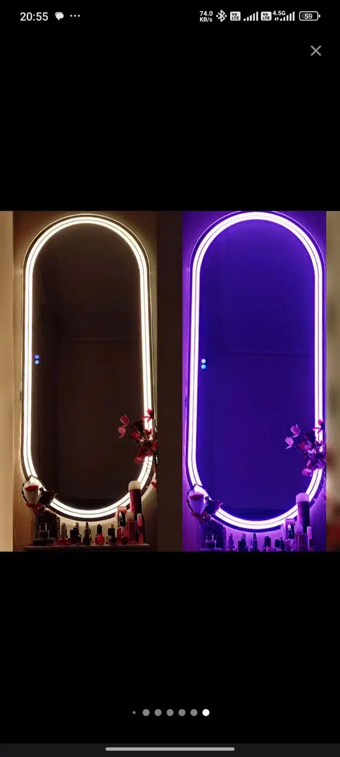 آینه قدی بک لایت لمسی نوردار فقط ۹۸۰ت|آینه|مشهد, نوید|دیوار