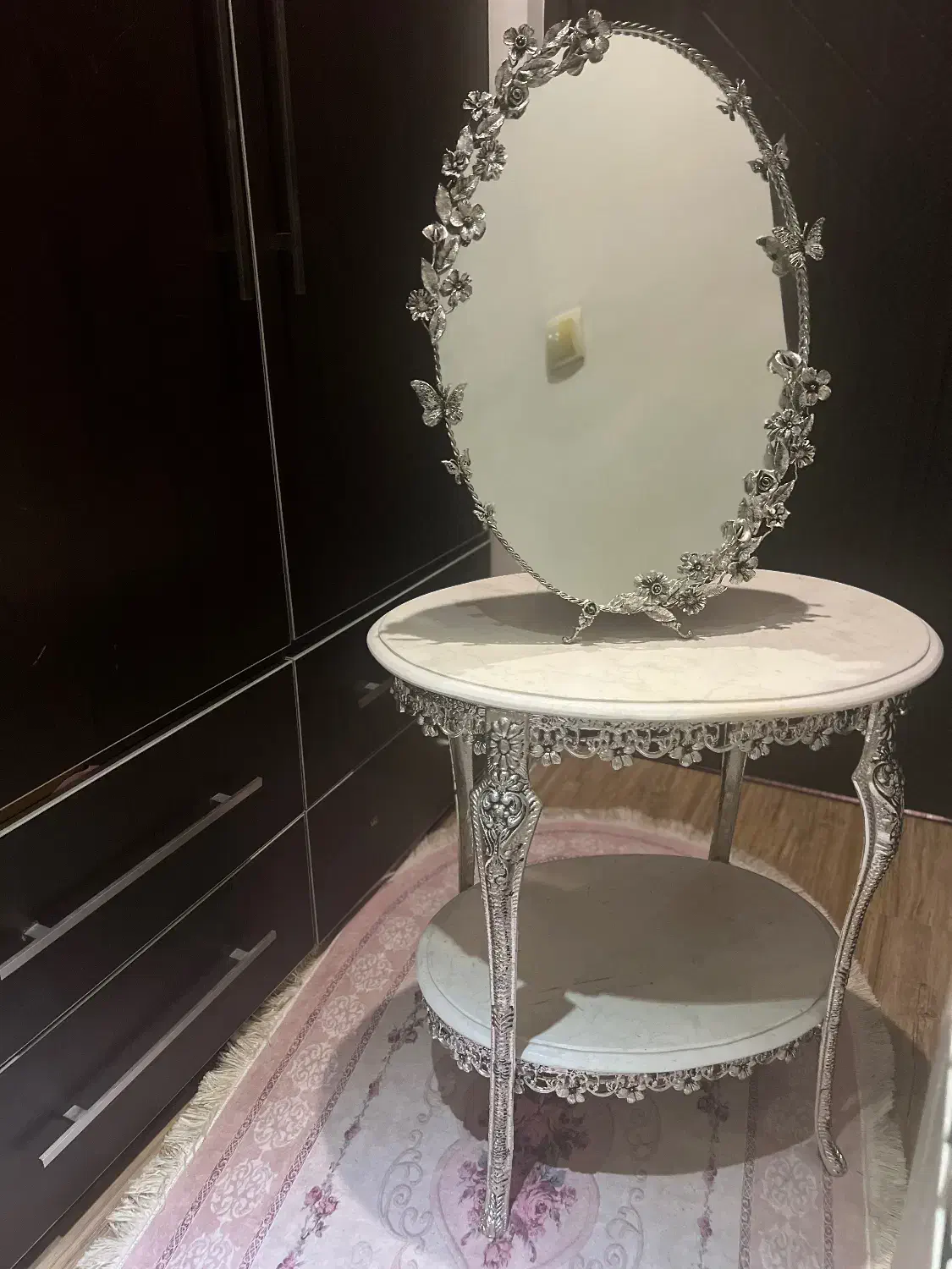 آینه شمعدون و پایه ست|آینه|رشت, معلم|دیوار