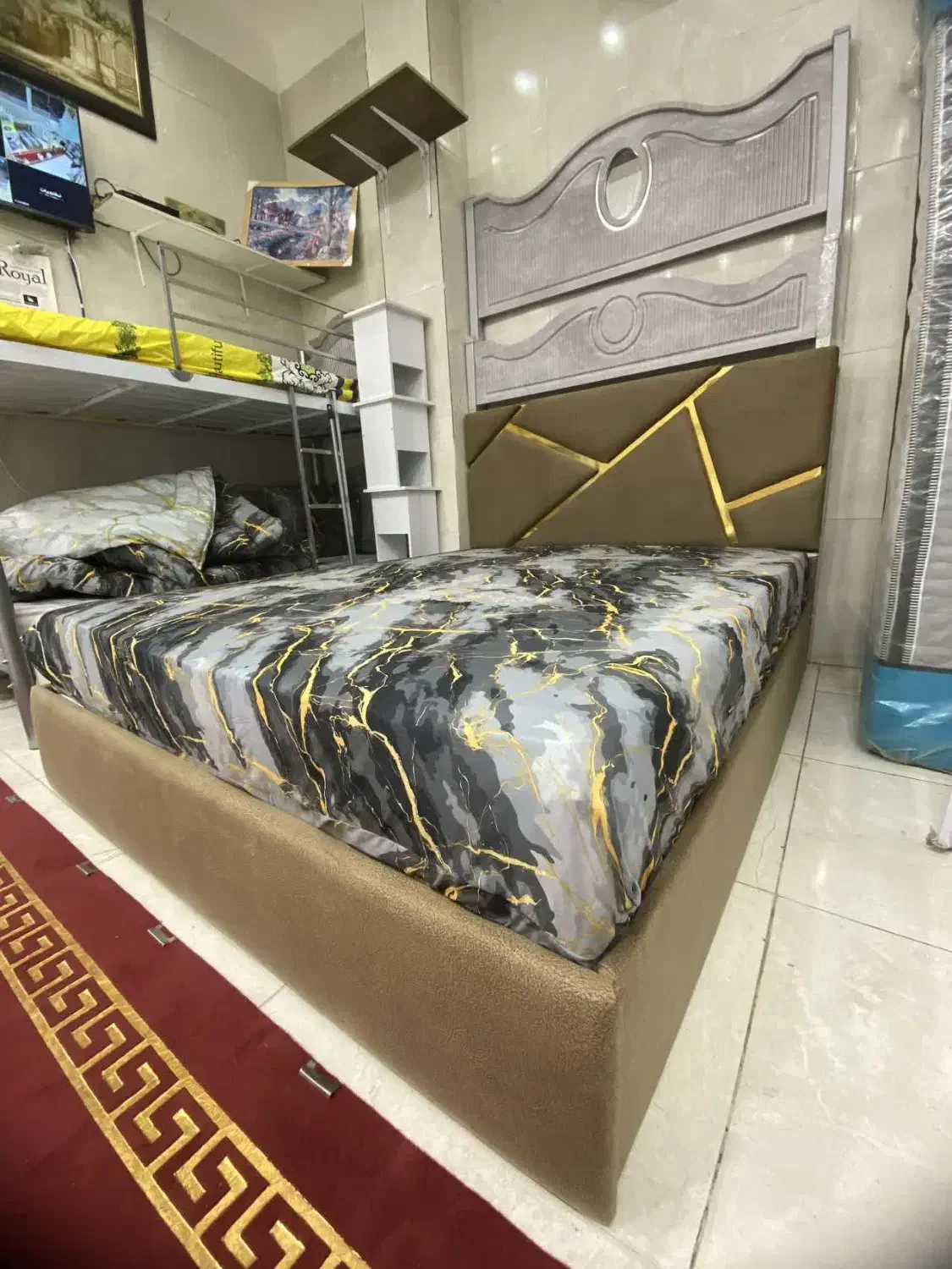 تخت دونفره مدل لیزری کد160|تخت و سرویس خواب|قم, نیروگاه|دیوار