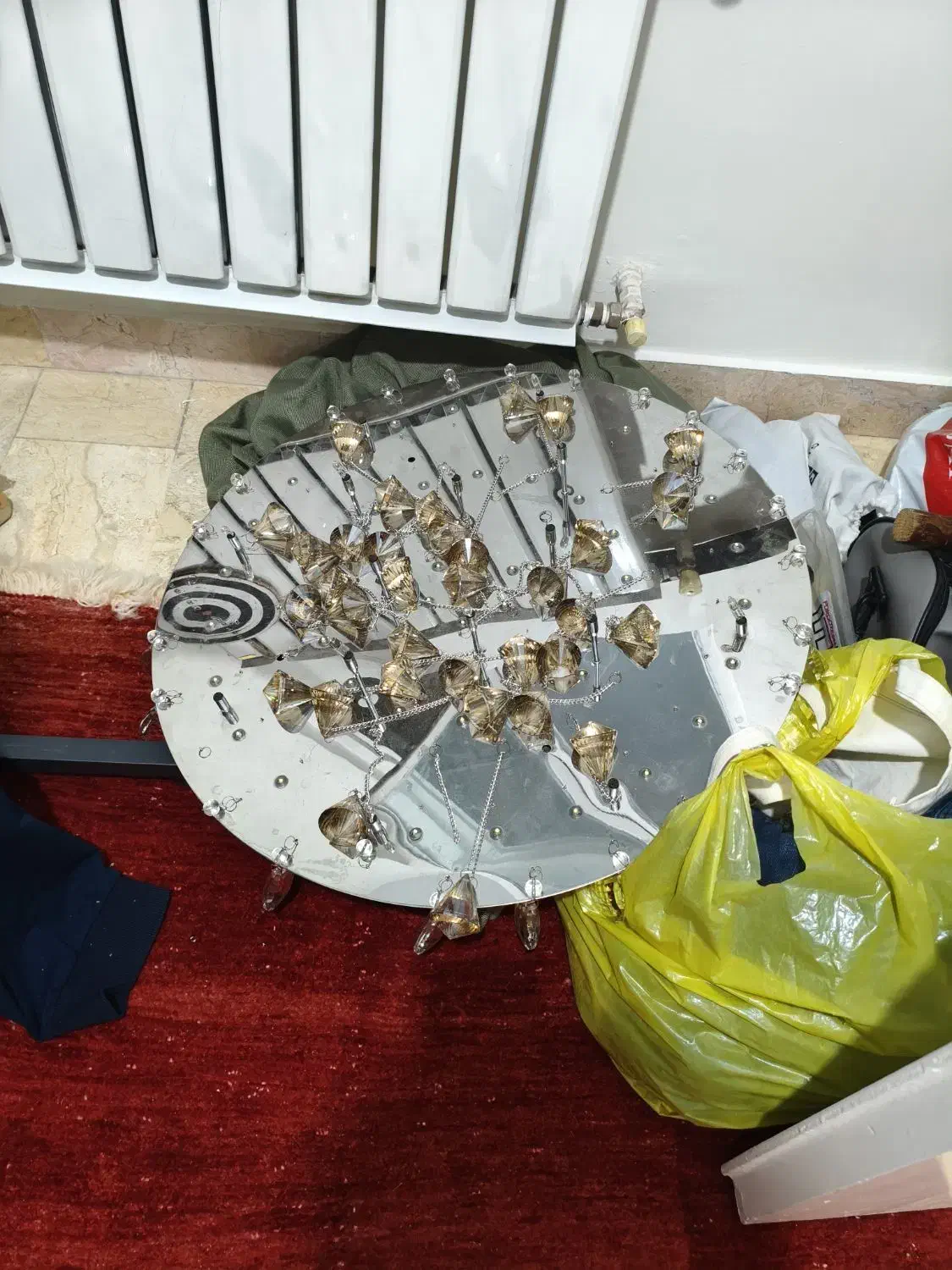 لوستر سقفی کریستالی|لوستر و چراغ آویز|تهران, اختیاریه|دیوار