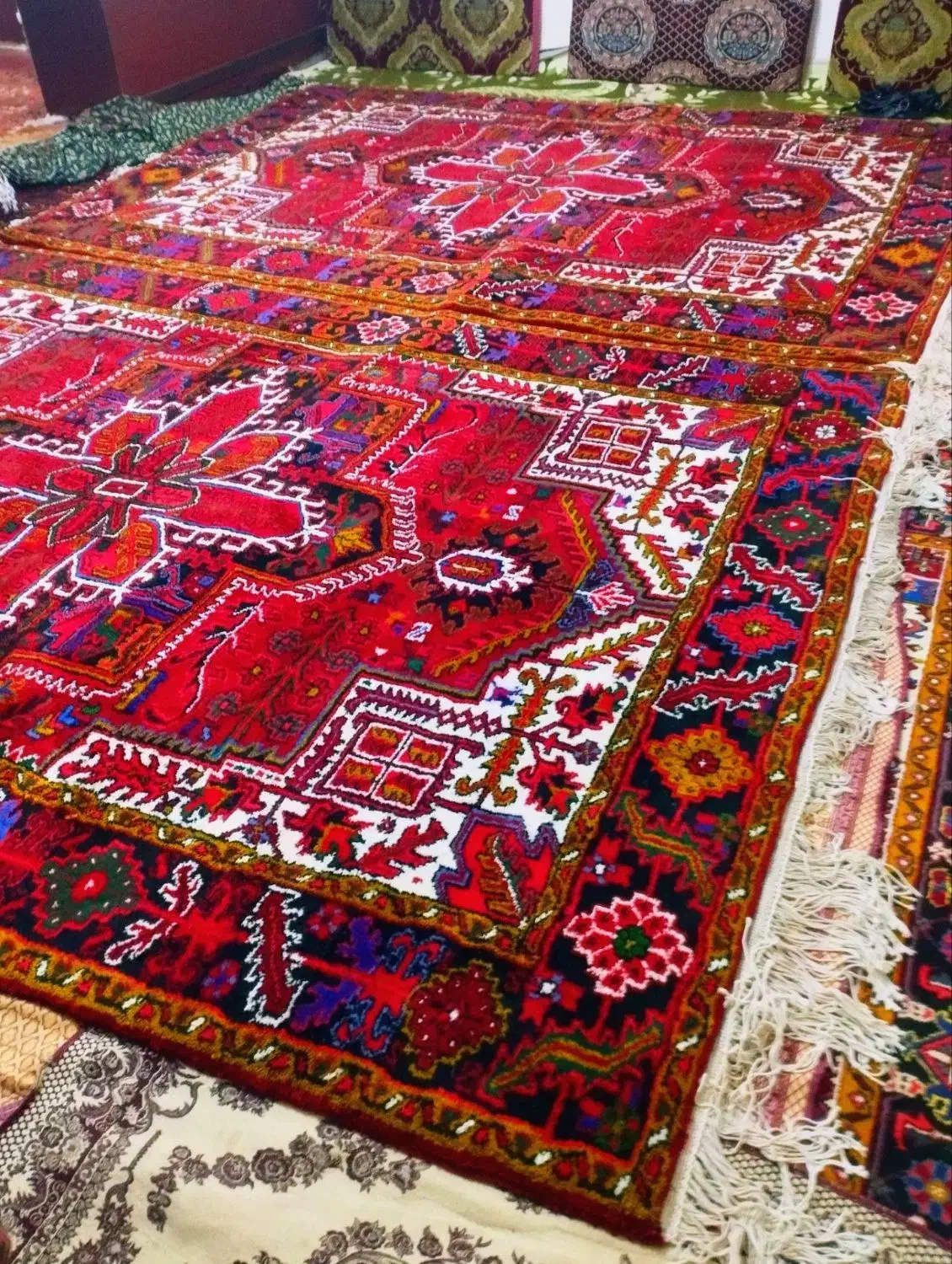 دو عدد 9 متری دستباف|فرش|خواجه, |دیوار