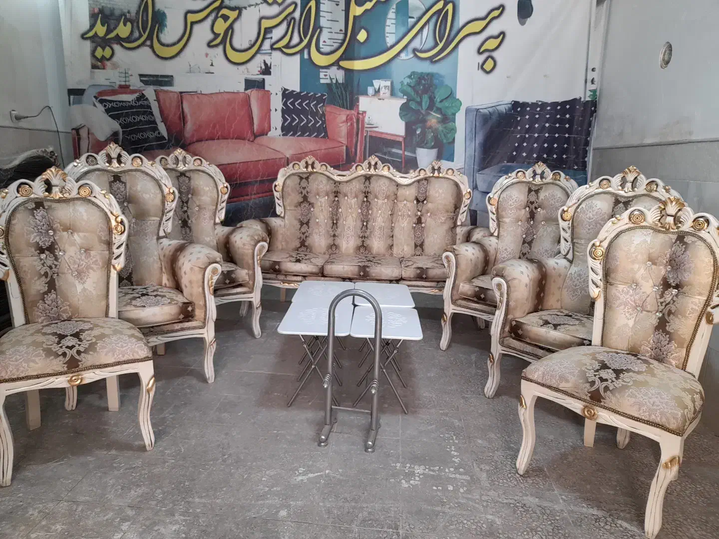 ویکتوریا ۹نفره نیمه استیل|مبلمان خانگی و میز عسلی|قم, نیروگاه|دیوار