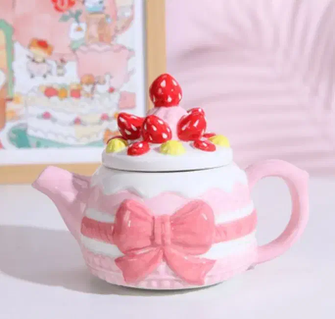 قوری پاپیونی صورتی پینترستی|قوری، کتری، قهوهساز دستی|همدان, |دیوار