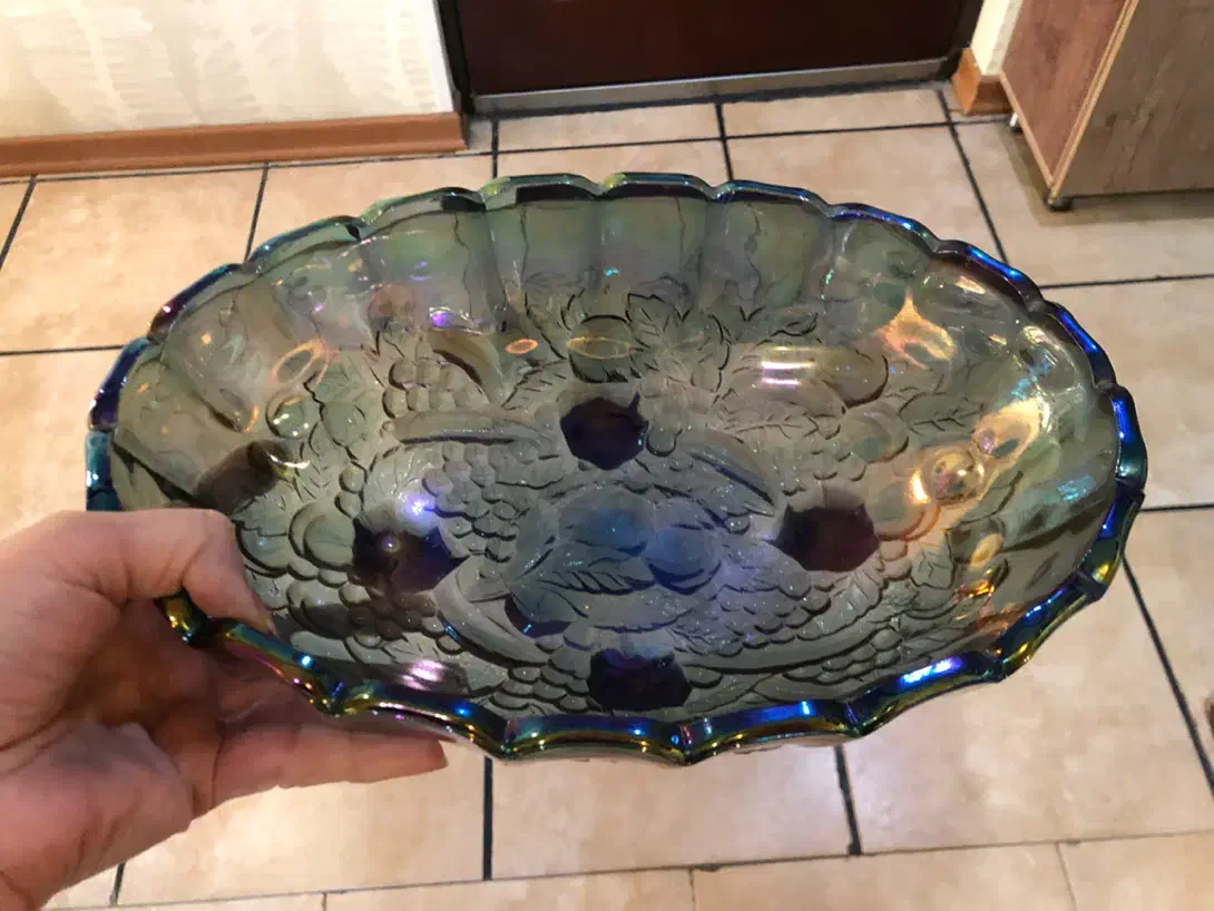 ظروف لمونژ ، گل مرغی ، کریستال قدیمی|کلکسیون اشیاء عتیقه|کرج, عظیمیه|دیوار