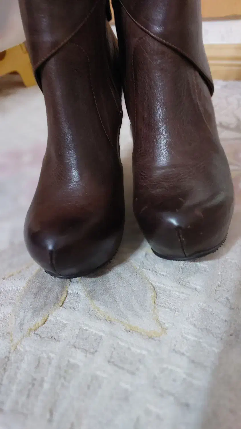 بوت چرم پاشنه بلند زنانه نو سایز ۴۰|کیف، کفش، کمربند|شیراز, کلاهدوز|دیوار