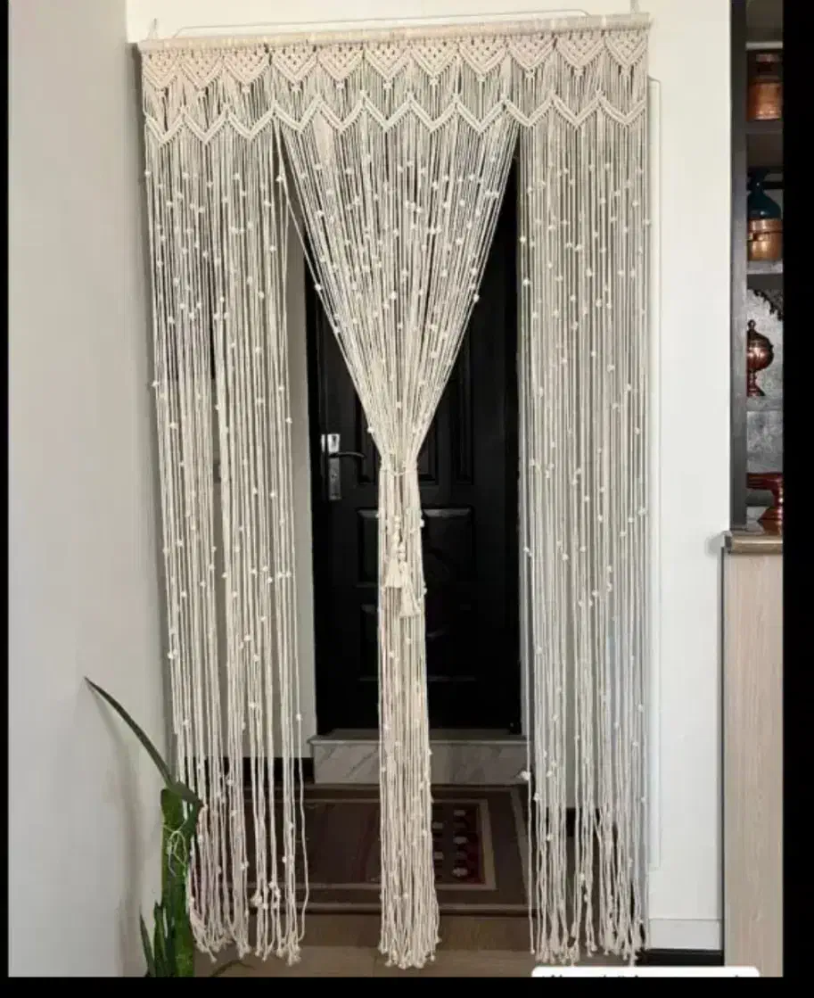 پرده مکرومه|پرده، رانر، رومیزی|گرگان, |دیوار