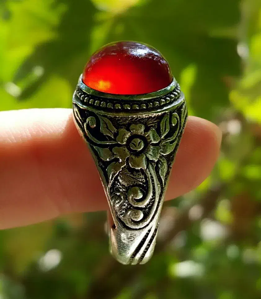 انگشتر عقیق کهنه یمن مرحوم نامی قلم قدیم میرزاجعفر|جواهرات|تهران, آبشار|دیوار