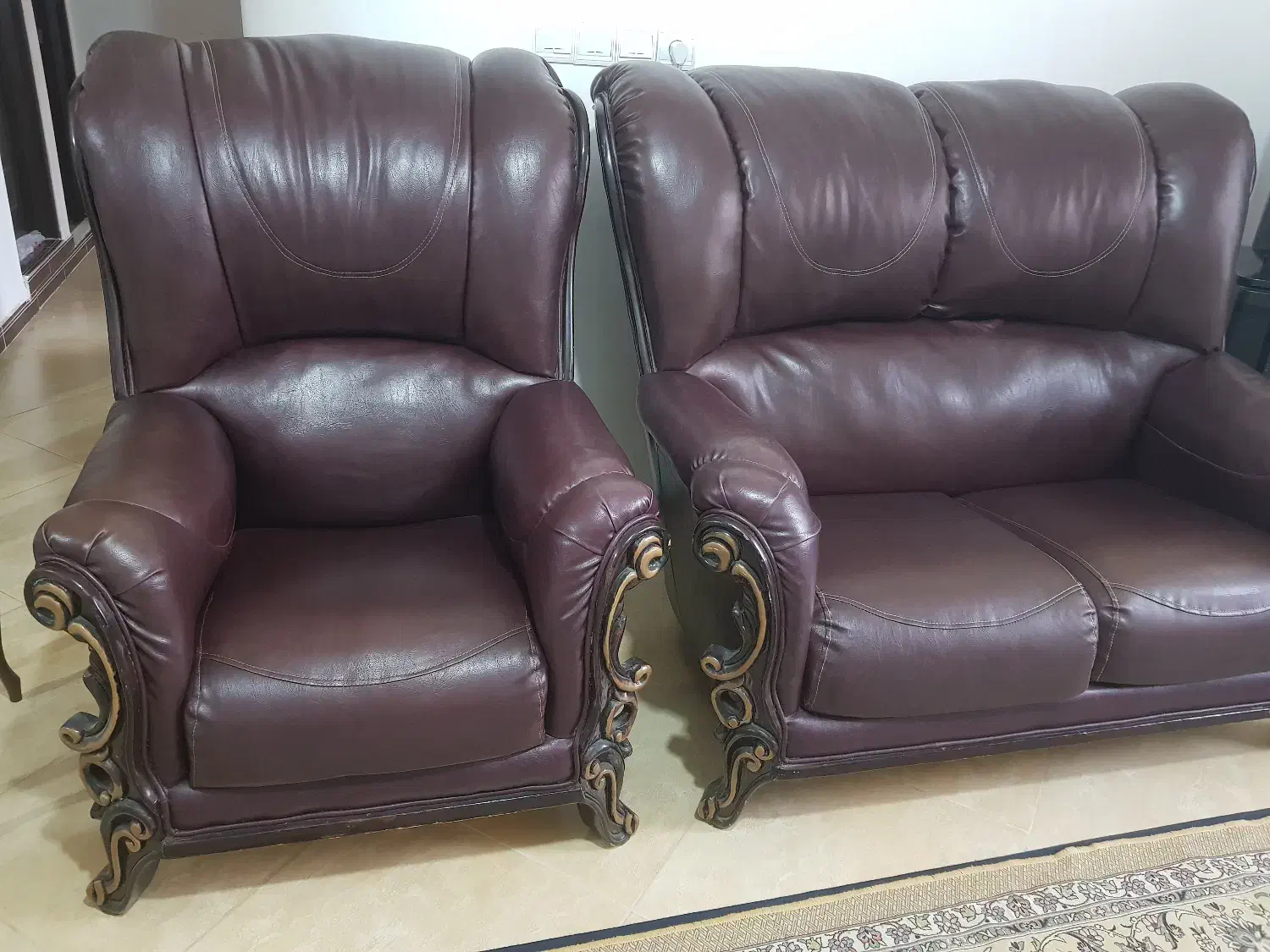 مبلمان چرمی 7 نفره|حراج|لاهیجان, گلستان|دیوار