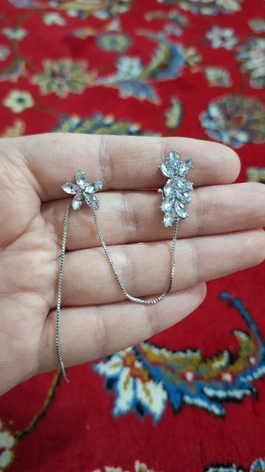 دوجفت گوشواره نو میخی سیلورسنبل نقره ای|جواهرات|مراغه, |دیوار