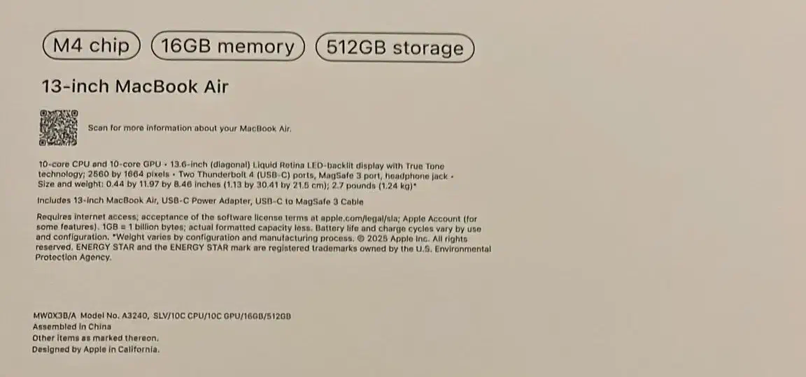 مک بوک ایر M4 با ظرفیت ۵۱۲ گیگ|رایانه همراه|تهران, ارم|دیوار