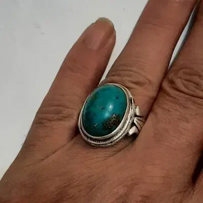 انگشتر فیروزه اصل رکاب سنگین|جواهرات|ایلام, |دیوار