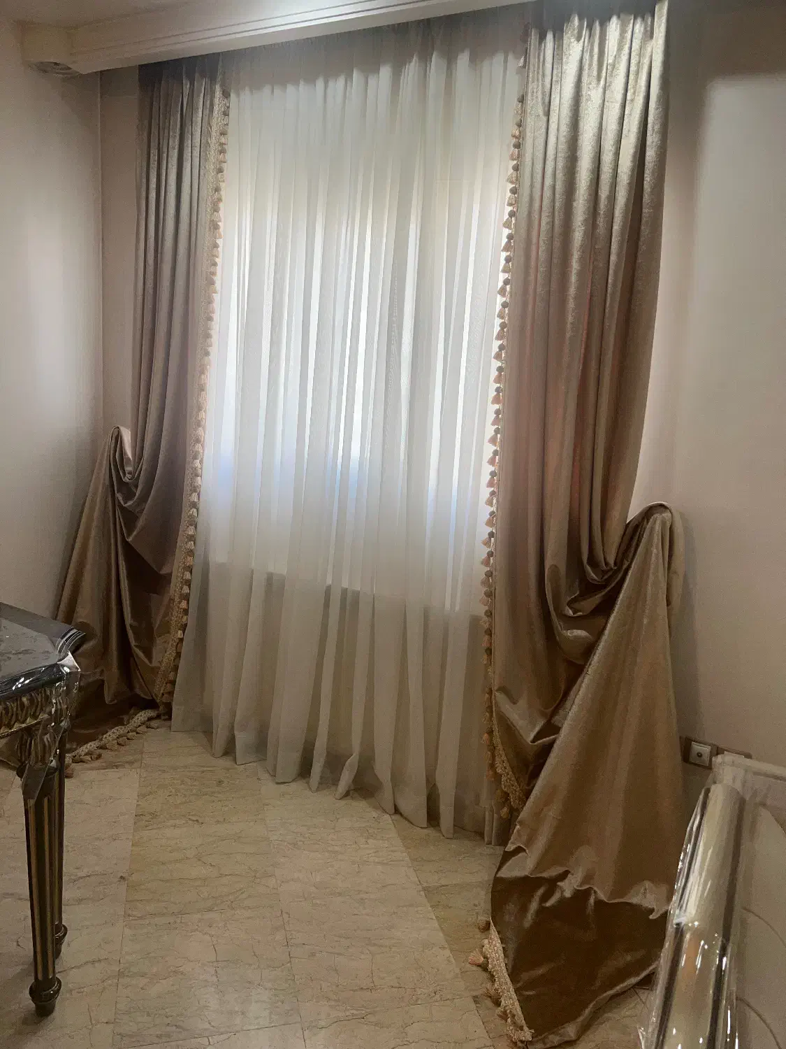 ۲عدد پرده تور و والان ترک|پرده، رانر، رومیزی|تهران, صادقیه|دیوار