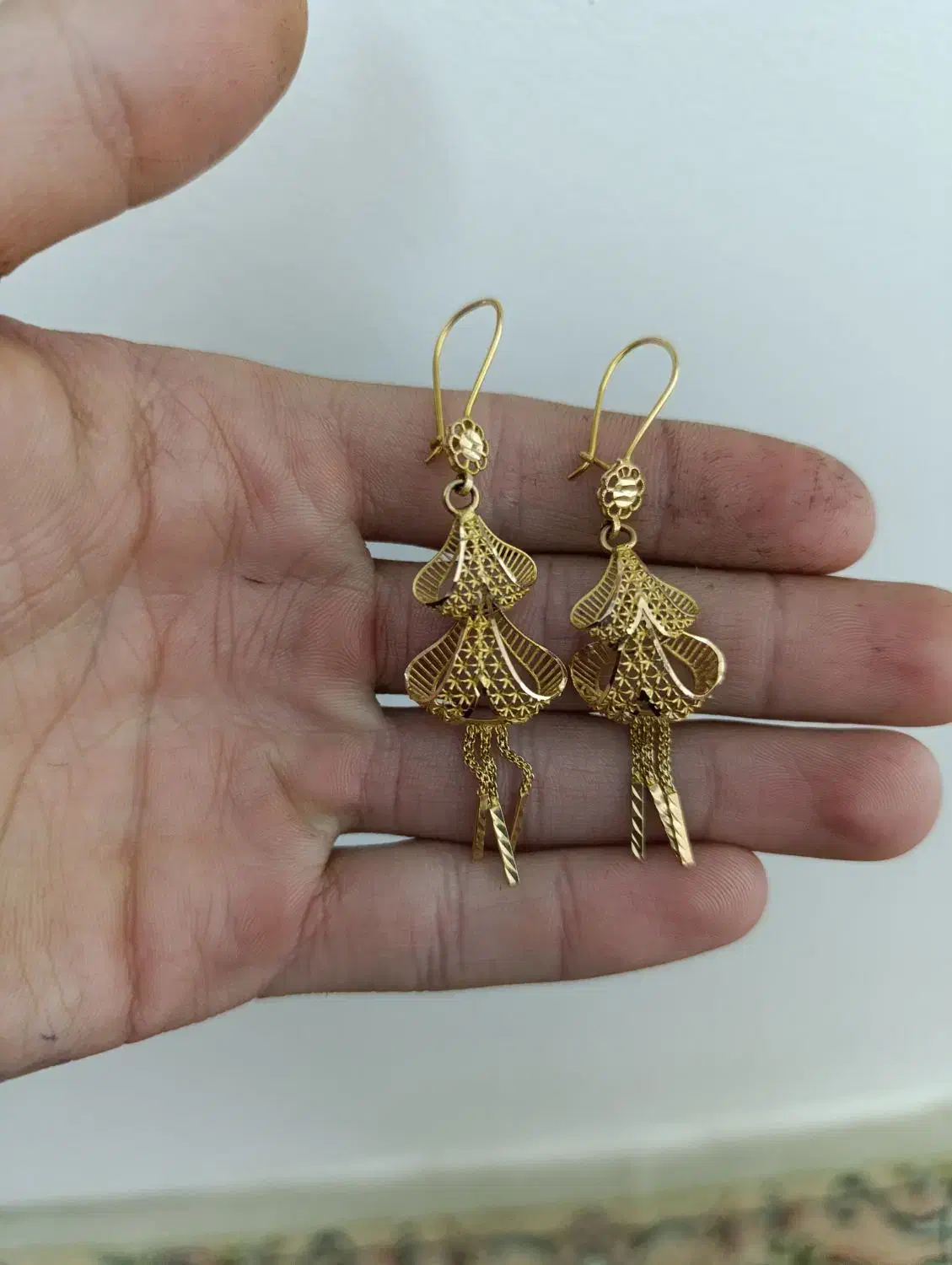 گوشواره طلا به قیمت تابلو.النگو دستبند انگشتر|جواهرات|مشهد, سرافرازان|دیوار