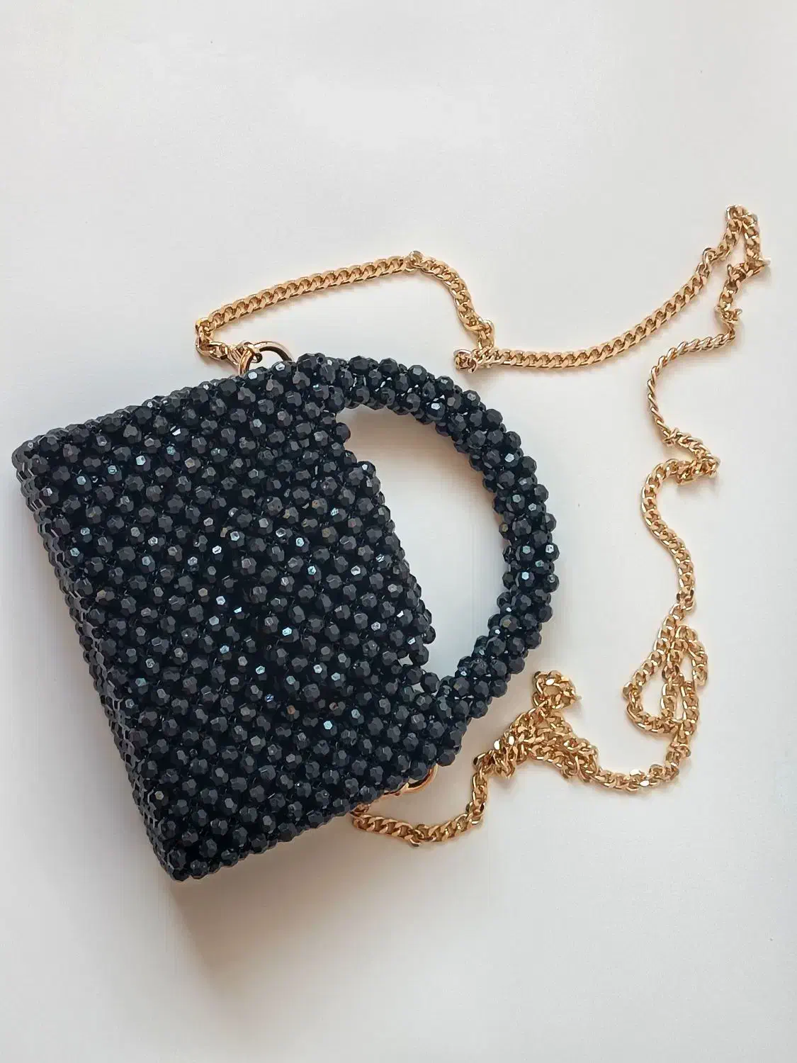 کیف مرواریدی مجلسی مشکی، شیک و مناسب هدیه روز زن|کیف، کفش، کمربند|قم, شاه سید علی|دیوار