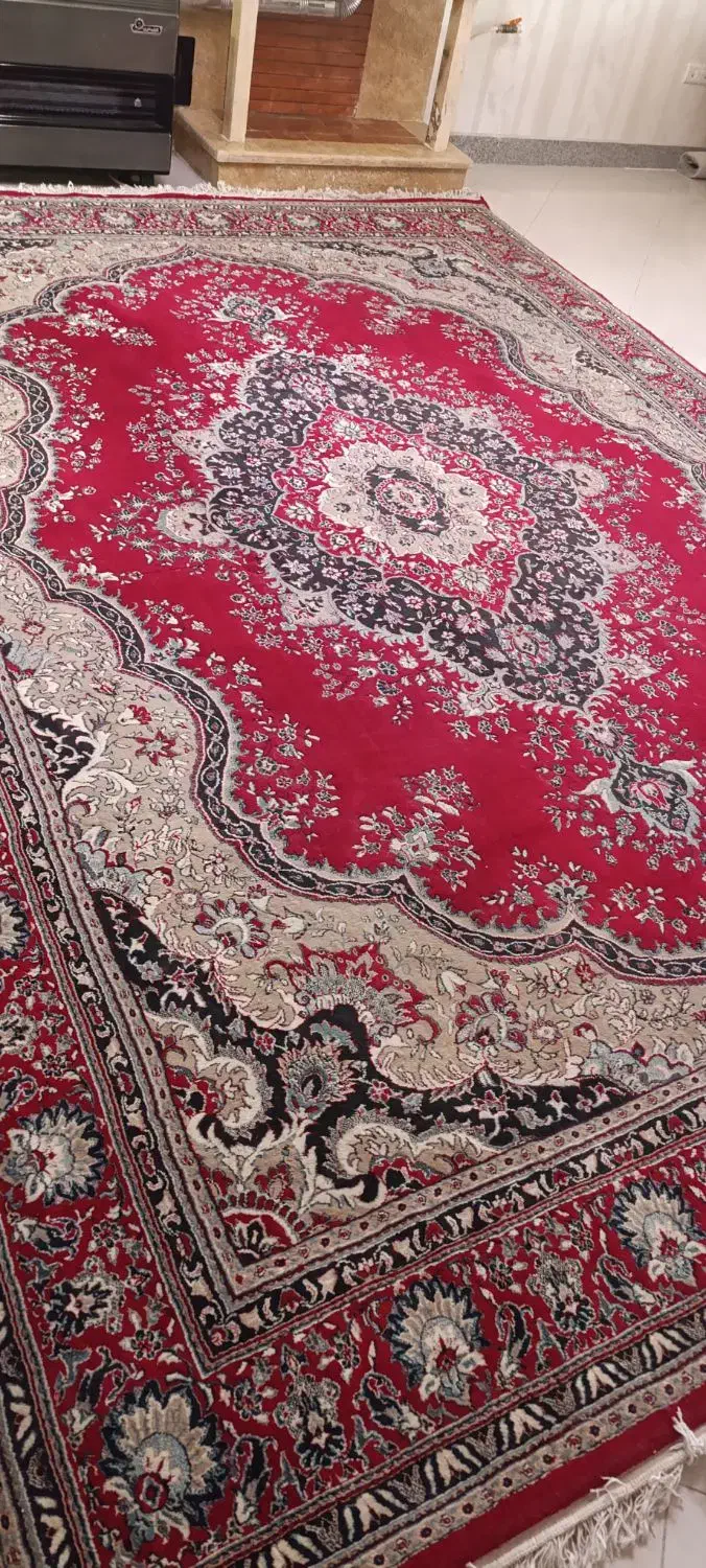 قالی یا فرش 12 متری کاشان لاکی در حد نو|فرش|شیراز, شهرک ایثار|دیوار