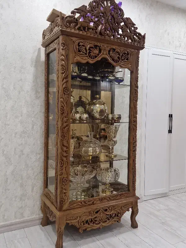 بوفه چوبی دستساز از جنس چوب گردو|بوفه، ویترین، کنسول|تبریز, |دیوار