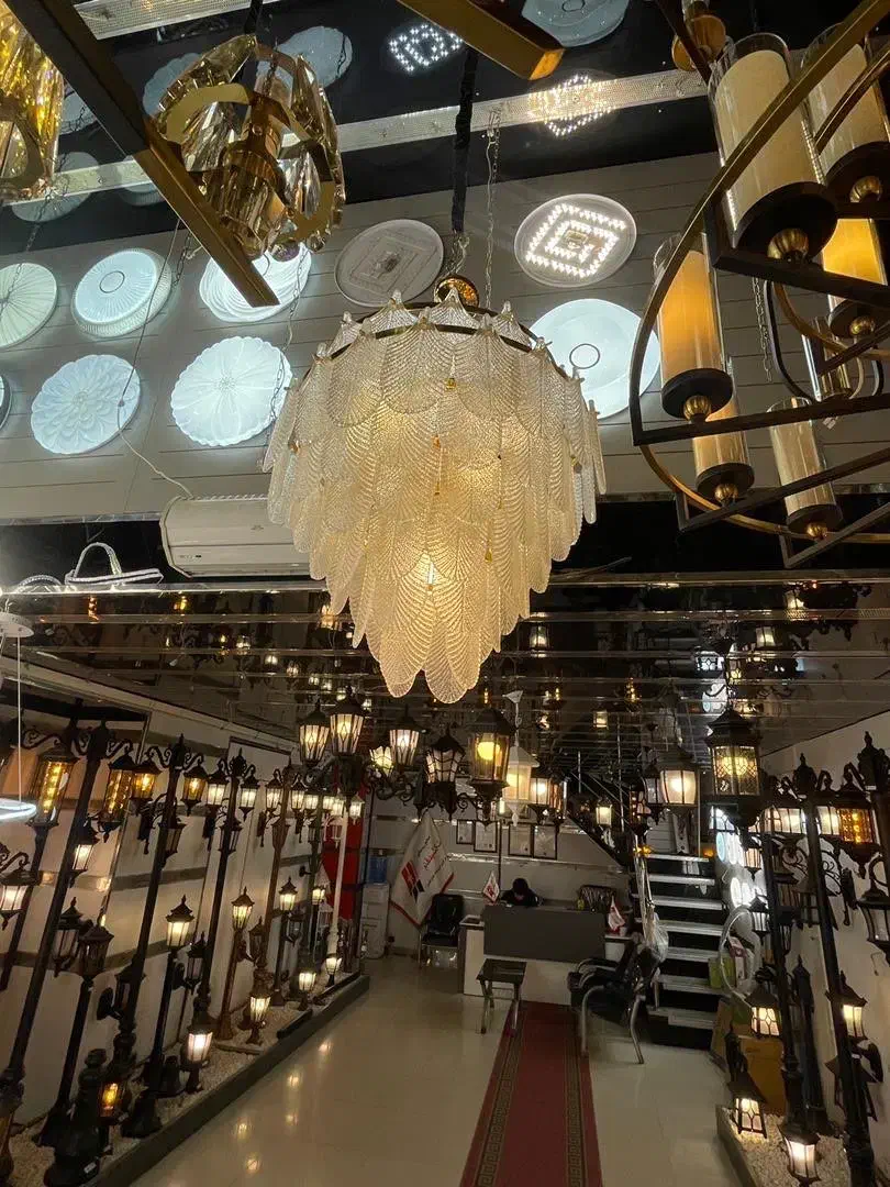 لوستر برگی ۶۰ سانتی|لوستر و چراغ آویز|ایلام, |دیوار