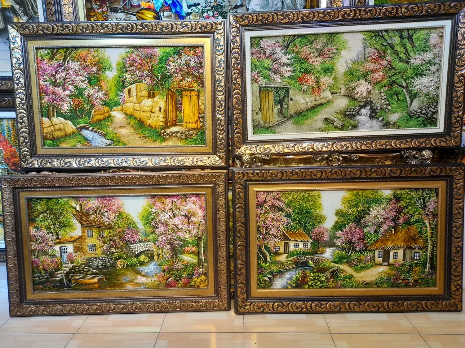 تابلو فرش دستبافت روستایی|تابلو فرش|تهران, علم و صنعت|دیوار